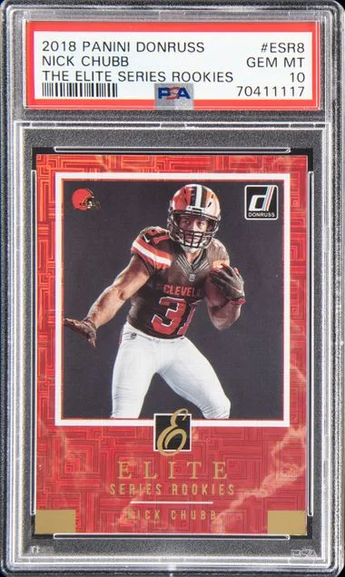 2018 Panini Donruss Nick Chubb The Elite Series Rookies #ESR-8 card image