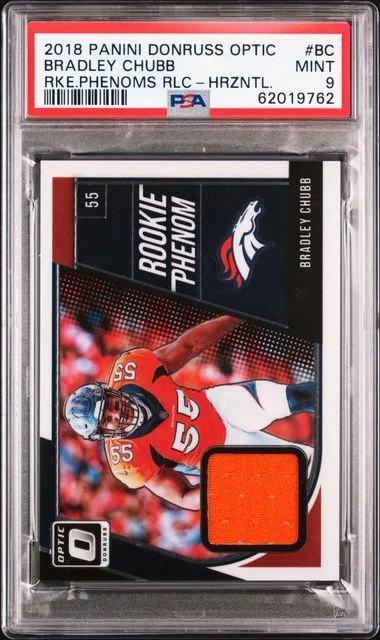2018 Panini Donruss Optic Bradley Chubb Phenoms Relics #BC card image