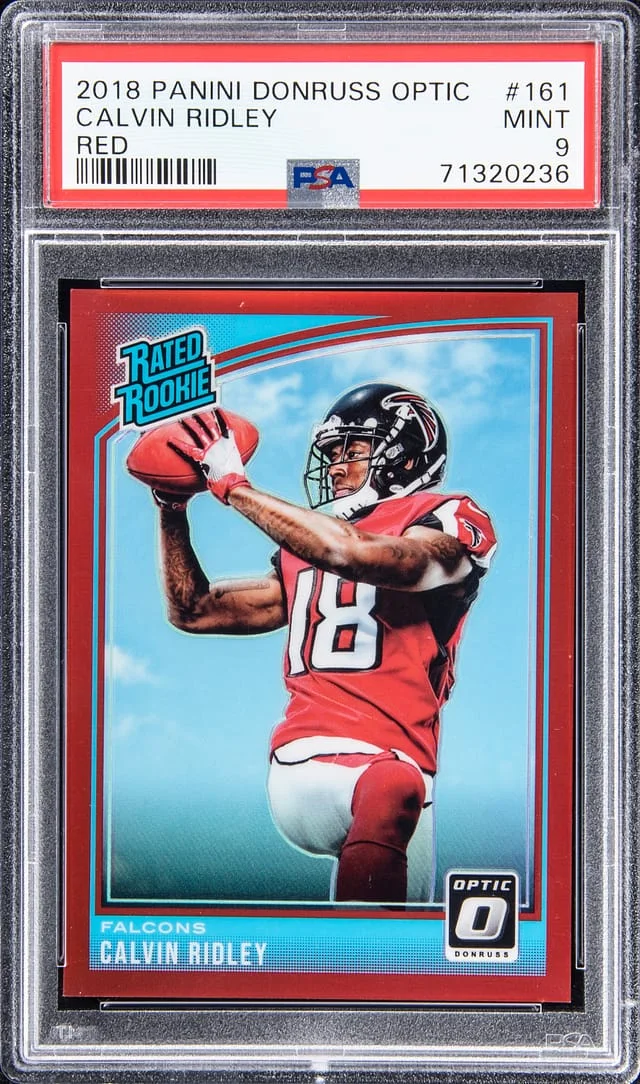 2018 Panini Donruss Optic Calvin Ridley Rated Red #161 card image