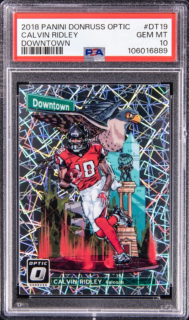 2018 Panini Donruss Optic Calvin Ridley Downtown #DT19 card image