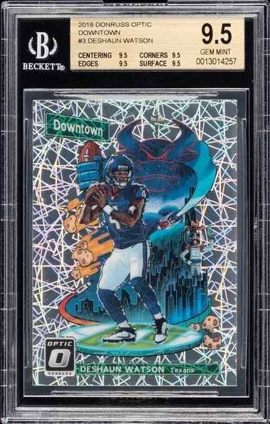2018 Panini Donruss Optic Deshaun Watson Downtown #DT3 card image