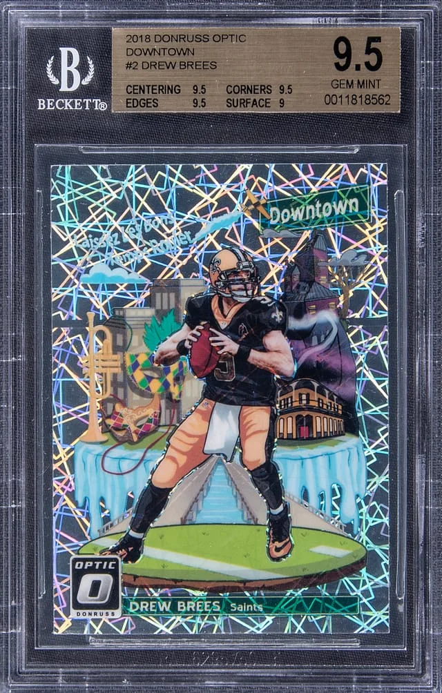 2018 Panini Donruss Optic Drew Brees Downtown #2 card image
