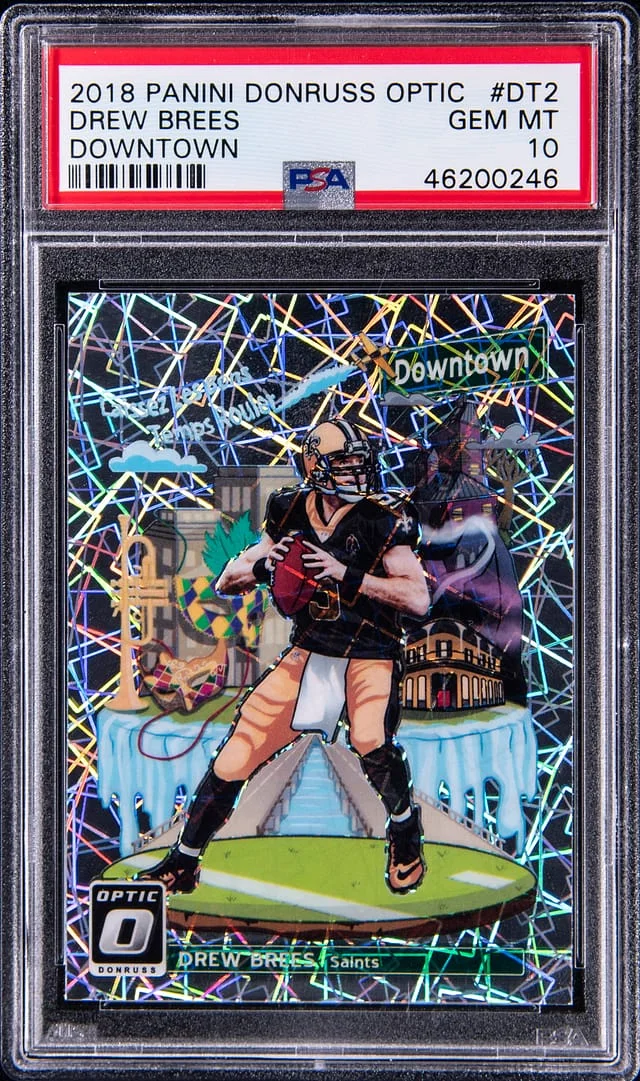 2018 Panini Donruss Optic Drew Brees Downtown #DT2 card image