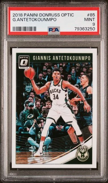 2018 Panini Donruss Optic Giannis Antetokounmpo #85 card image