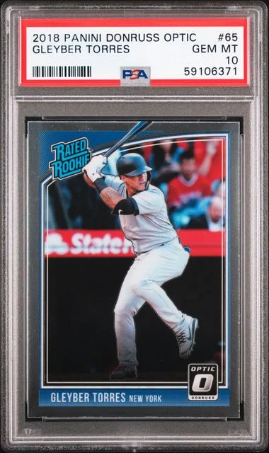 2018 Panini Donruss Optic Gleyber Torres #65 card image