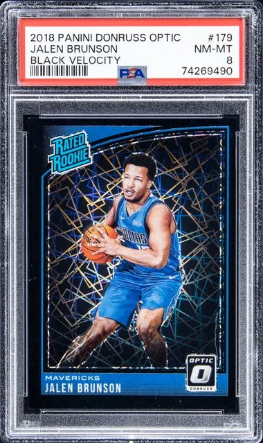 2018 Panini Donruss Optic Jalen Brunson Black Velocity #179 card image