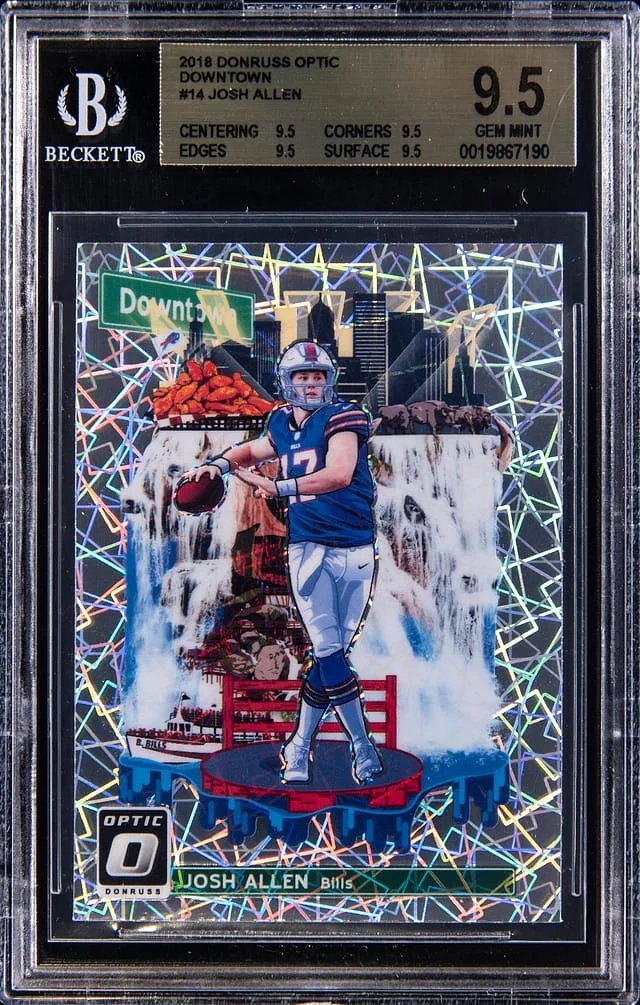 2018 Panini Donruss Optic Josh Allen Downtown #14 card image