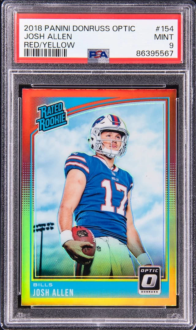 2018 Panini Donruss Optic Josh Allen White Sparkle #154 card image