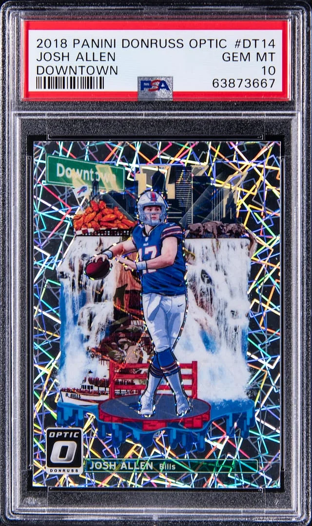 2018 Panini Donruss Optic Josh Allen Downtown #DT-14 card image