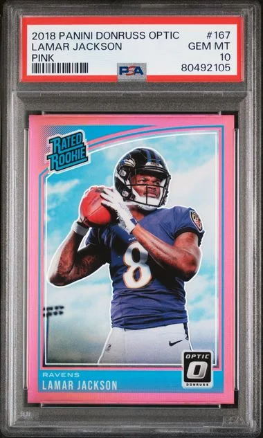 2018 Panini Donruss Optic Lamar Jackson Holo Rated #167 card image