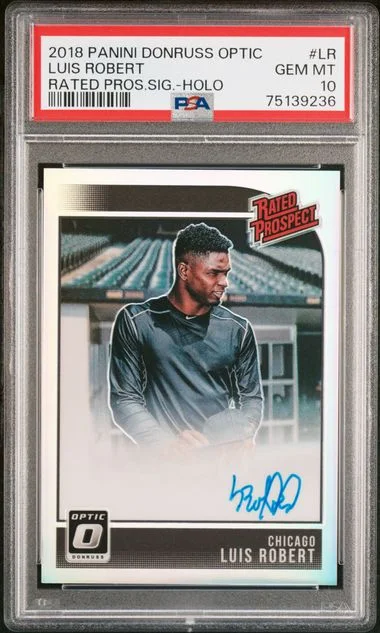 2018 Panini Donruss Optic Luis Robert Rated Prospect Signatures Holo #RPS-LR card image