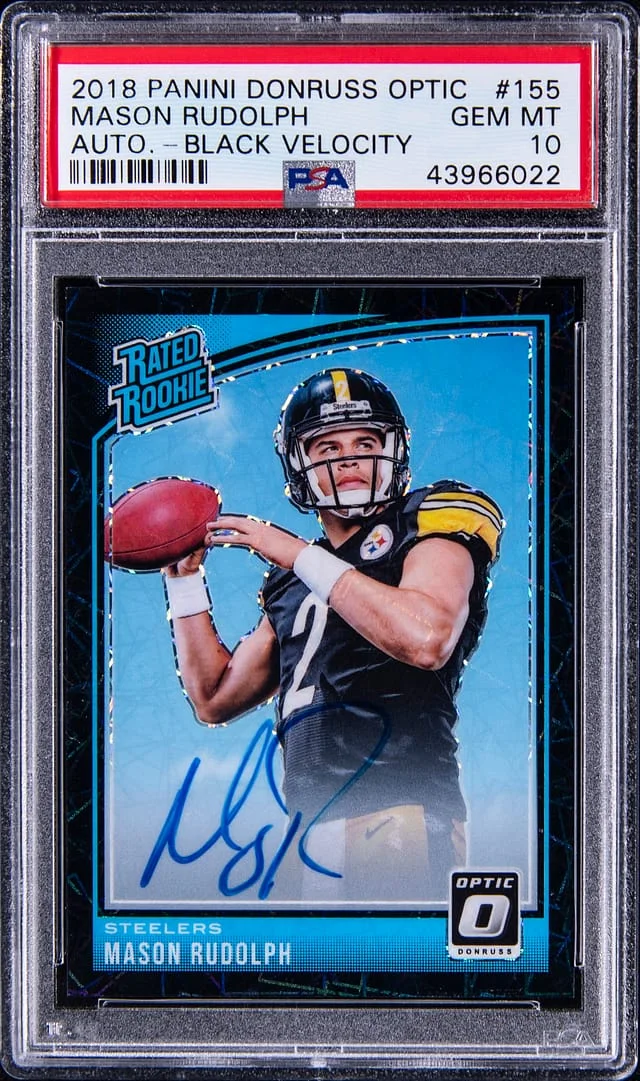 2018 Panini Donruss Optic Mason Rudolph Autograph-Black Velocity #155 card image