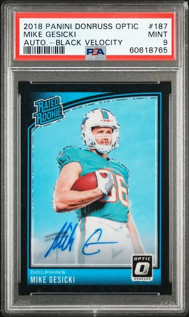 2018 Panini Donruss Optic Mike Gesicki #187 card image