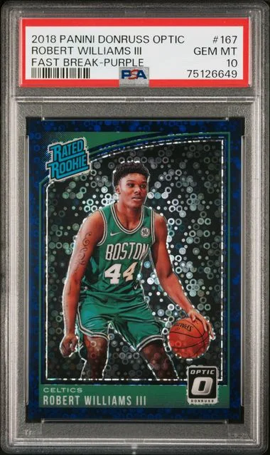 2018 Panini Donruss Optic Robert Williams III Fast Break-Purple #167 card image
