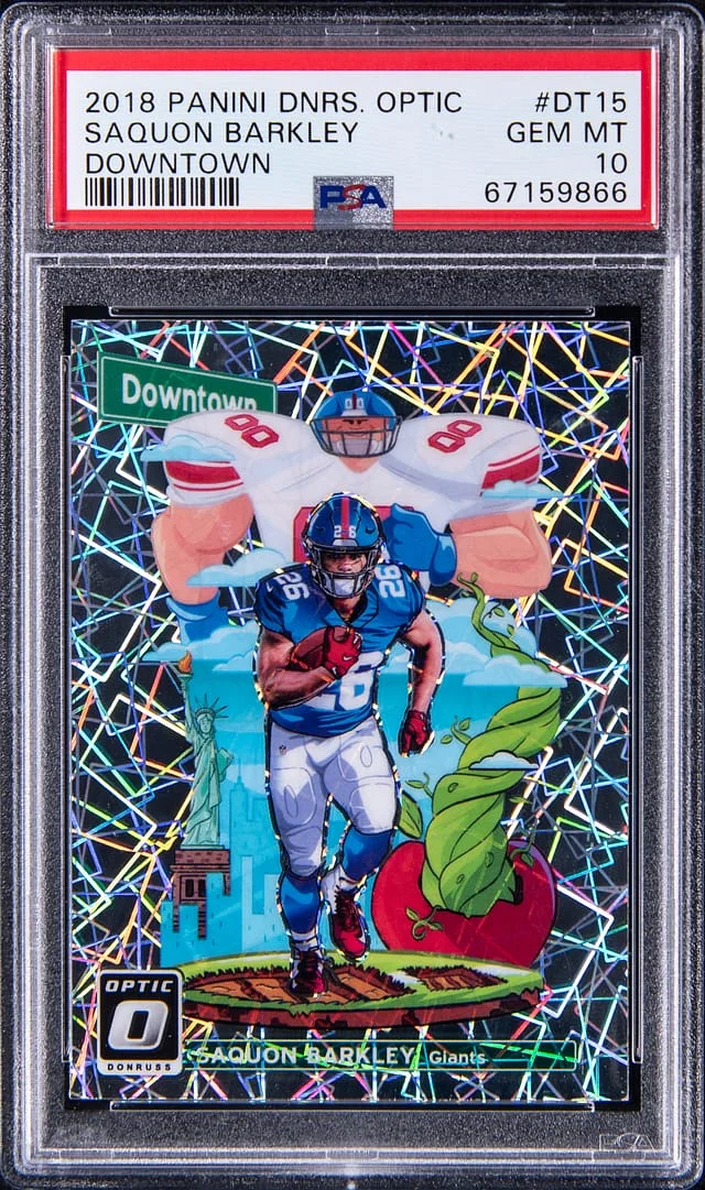 2018 Panini Donruss Optic Saquon Barkley Downtown #DT-15 card image