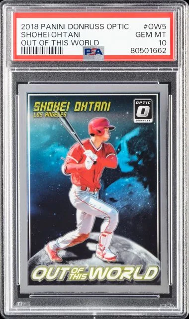 2018 Panini Donruss Optic Shohei Ohtani Out Of This World #OW5 card image