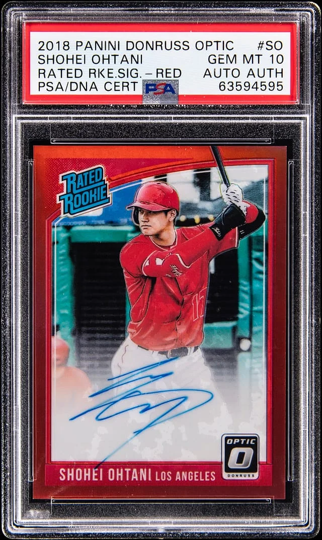 2018 Panini Donruss Optic Shohei Ohtani Rated Signatures Red #RRS-SO card image