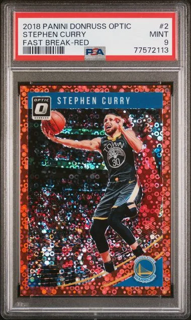2018 Panini Donruss Optic Stephen Curry Fast Break-Red #2 card image