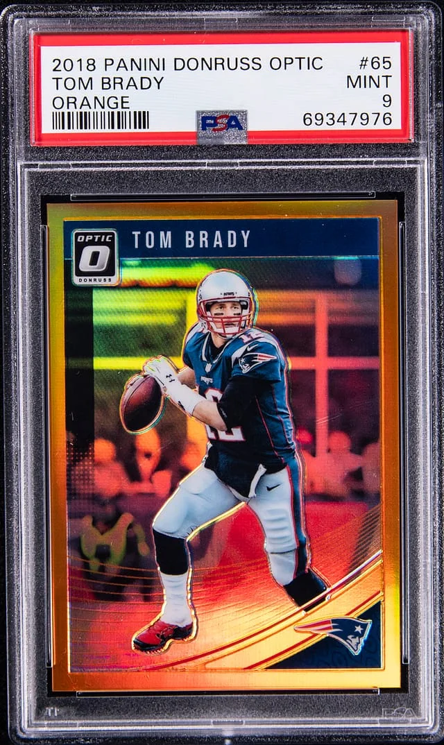 2018 Panini Donruss Optic Tom Brady Orange #65 card image