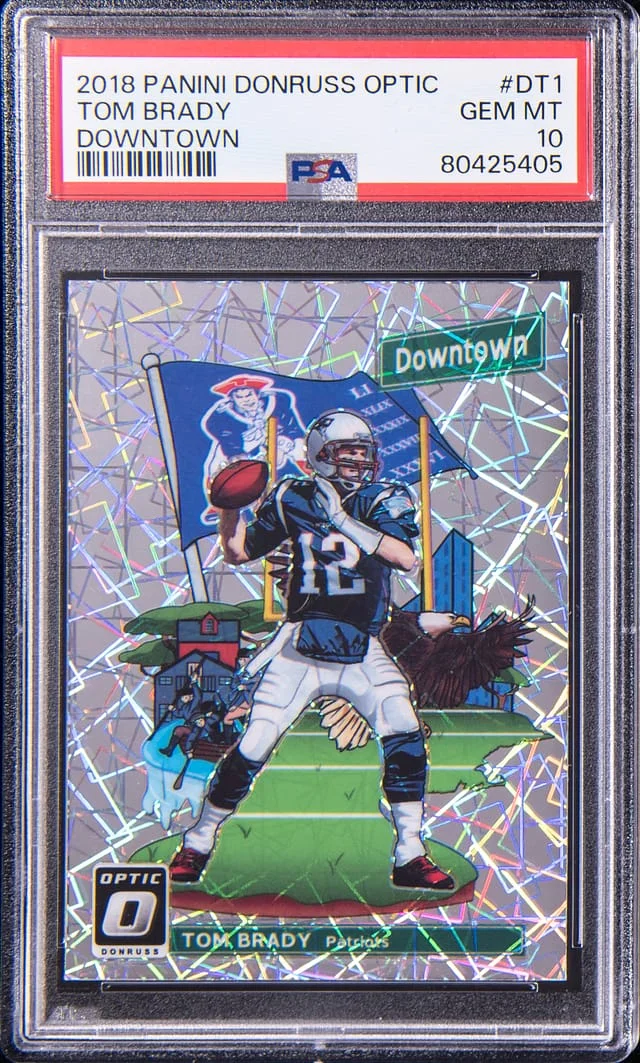 2018 Panini Donruss Optic Tom Brady Downtown #DT-1 card image