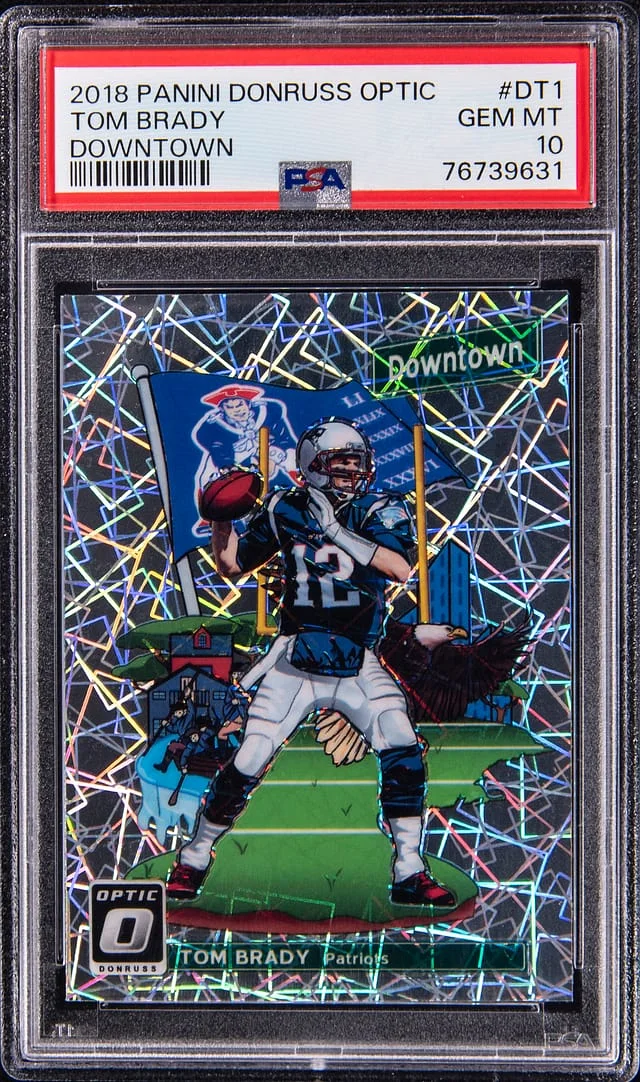 2018 Panini Donruss Optic Tom Brady Downtown #DT1 card image