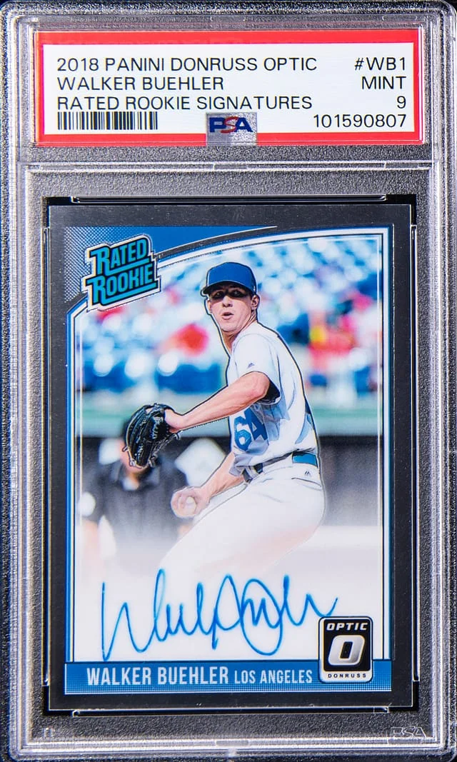 2018 Panini Donruss Optic Walker Buehler Rated Signatures #RRS-WB1 card image