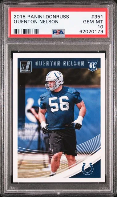 2018 Panini Donruss Quenton Nelson Jersey Number #351 card image