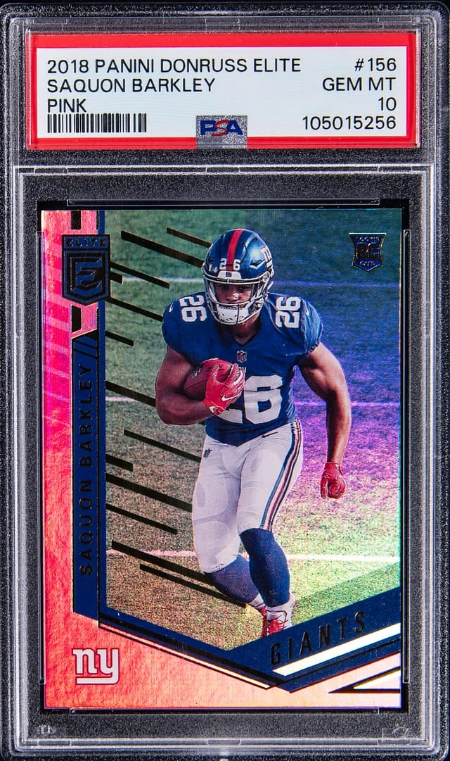 2018 Panini Donruss Saquon Barkley Elite Pink #156 card image