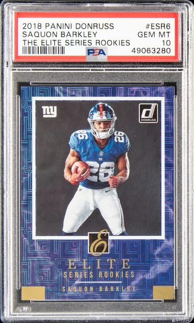 2018 Panini Donruss Saquon Barkley The Elite Series Rookies #ESR6 card image