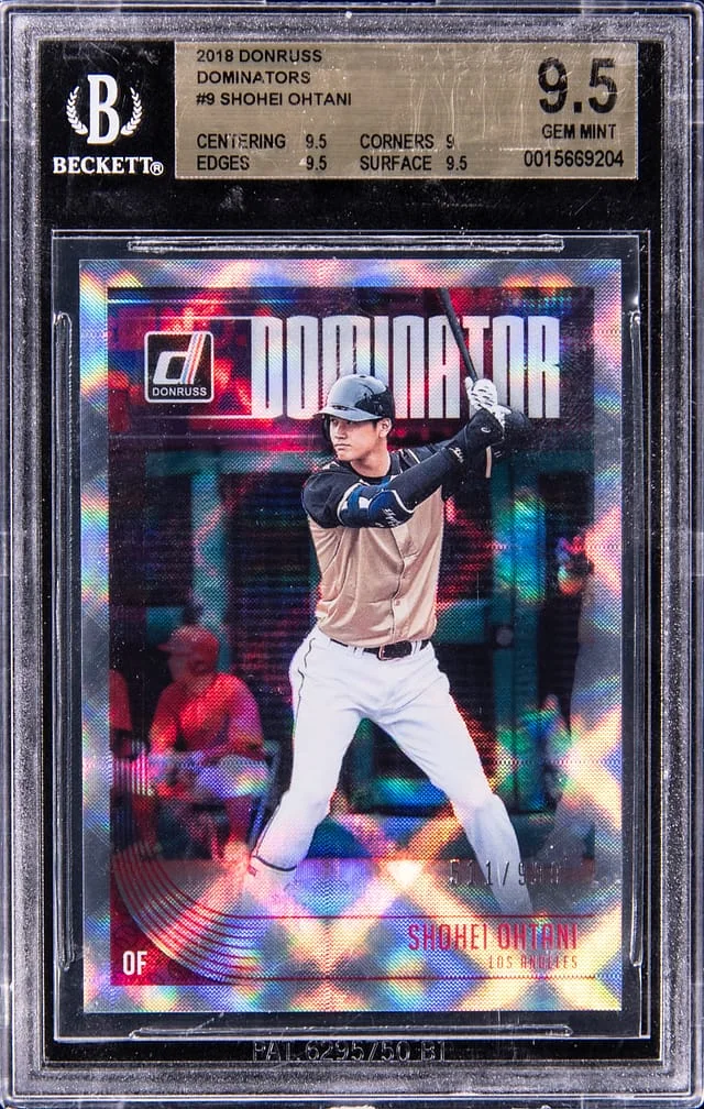 2018 Panini Donruss Shohei Ohtani Dominators #9 card image