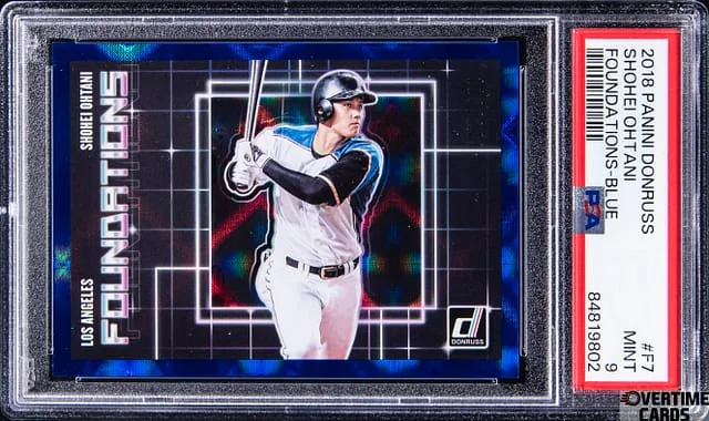 2018 Panini Donruss Shohei Ohtani Foundations Blue #F7 card image
