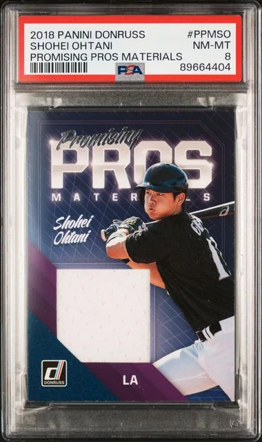 2018 Panini Donruss Shohei Ohtani Promising Pros Materials #PPMSO card image