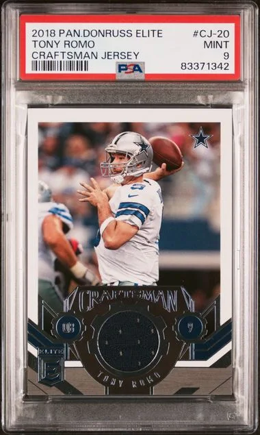 2018 Panini Donruss Tony Romo Elite Craftsman Jersey #CJ-20 card image