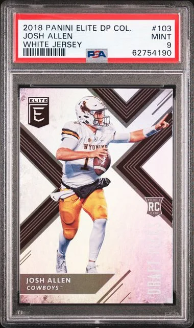 2018 Panini Elite Josh Allen Draft Picks Collegiate #103 card image