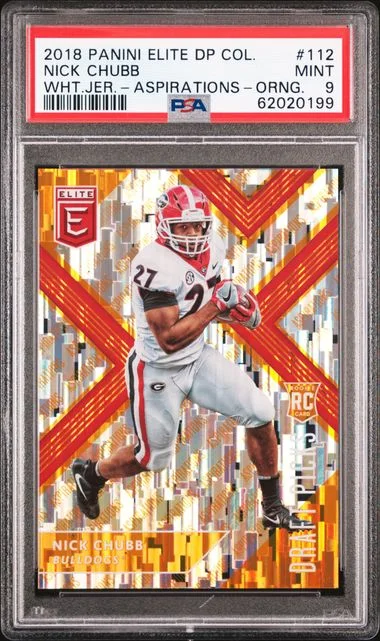 2018 Panini Elite Nick Chubb Draft Picks Collegiate #112 card image