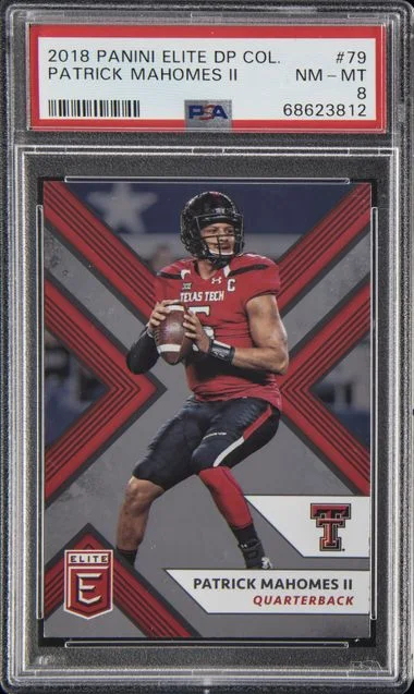 2018 Panini Elite Patrick Mahomes II Draft Picks Collegiate #79 card image