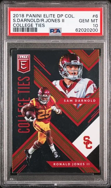 2018 Panini Elite Ronald Jones Ii/Sam Darnold Draft Picks Collegiate College Ties #6 card image