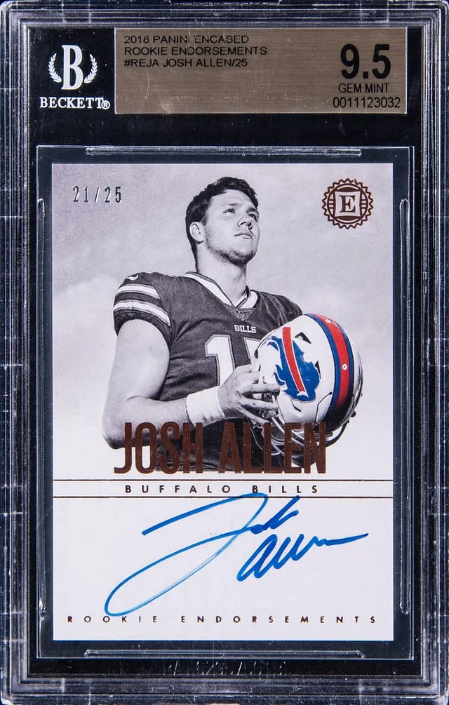 2018 Panini Encased Josh Allen Endorsements #RE-JA card image
