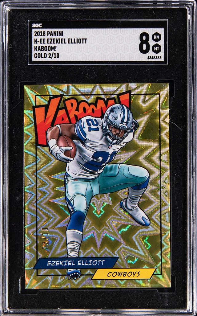 2018 Panini Ezekiel Elliot Kaboom! Gold #K-EE card image