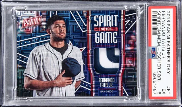 2018 Panini Fernando Tatis Jr. Father's Day Spirit Of The Game Memorabilia Escher Square #FT card image
