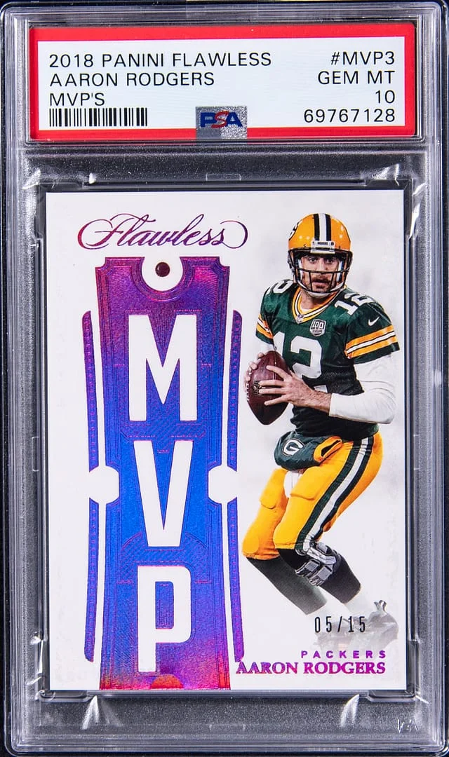 2018 Panini Flawless Aaron Rodgers MVPS #MVP-3 card image