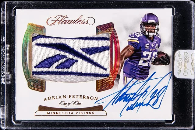 2018 Panini Flawless Adrian Peterson Symbolic Signatures #SS-AP card image