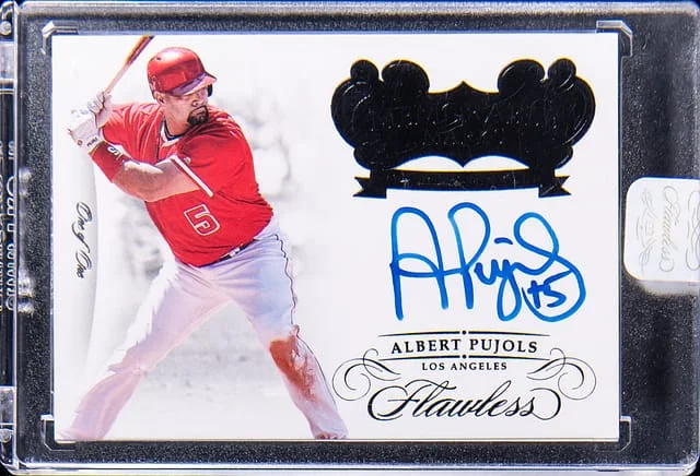 2018 Panini Flawless Albert Pujols Memorable Marks Black #MM-AP2 card image