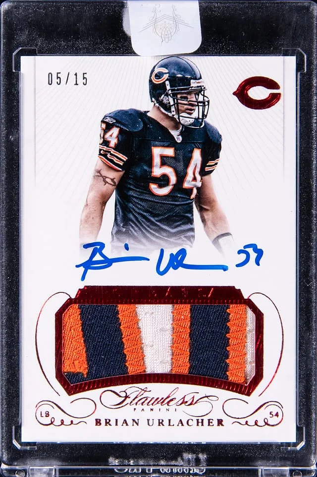 2018 Panini Flawless Brian Urlacher Greats Patch Autograph #GPA-BU card image