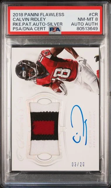 2018 Panini Flawless Calvin Ridley Patch Autograph Silver #RPA-CR card image