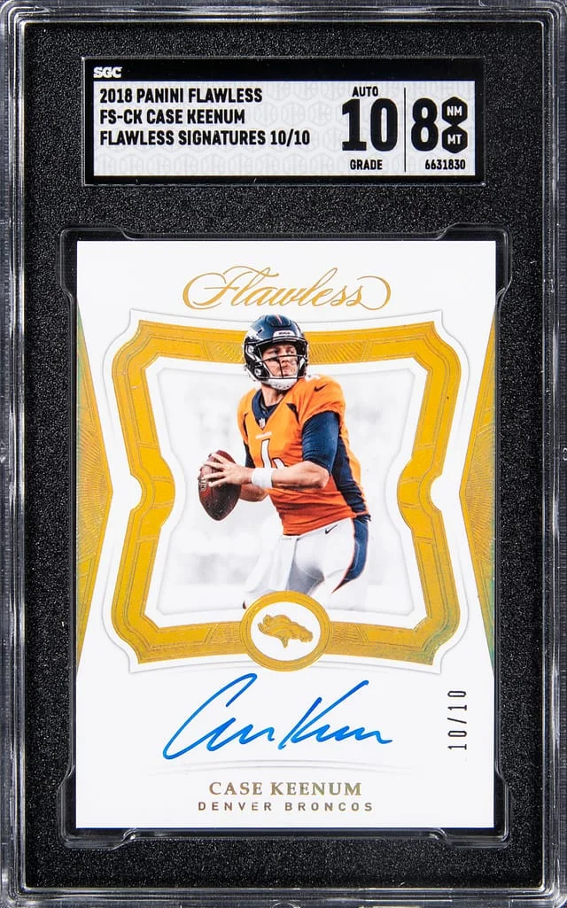 2018 Panini Flawless Case Keenum Flawless Signatures #FS-CK card image
