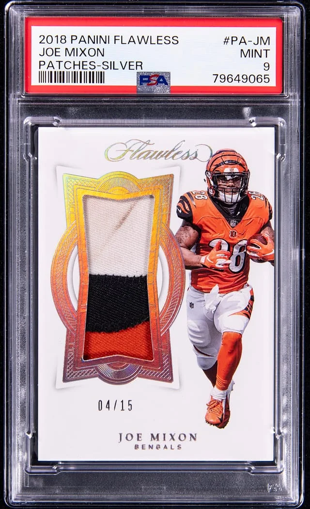 2018 Panini Flawless Joe Mixon Patches Silver #PA-JM card image