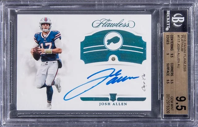 2018 Panini Flawless Josh Allen Platinum #117 card image