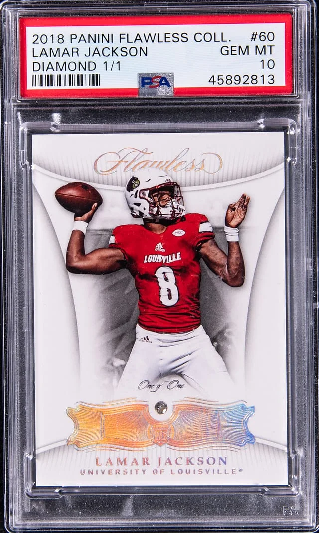 2018 Panini Flawless Lamar Jackson Collegiate Diamond #60 card image