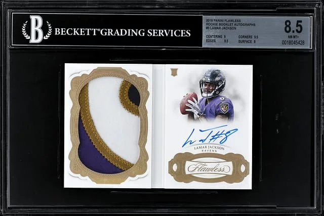 2018 Panini Flawless Lamar Jackson Booklet Autographs #RCB-LJ card image